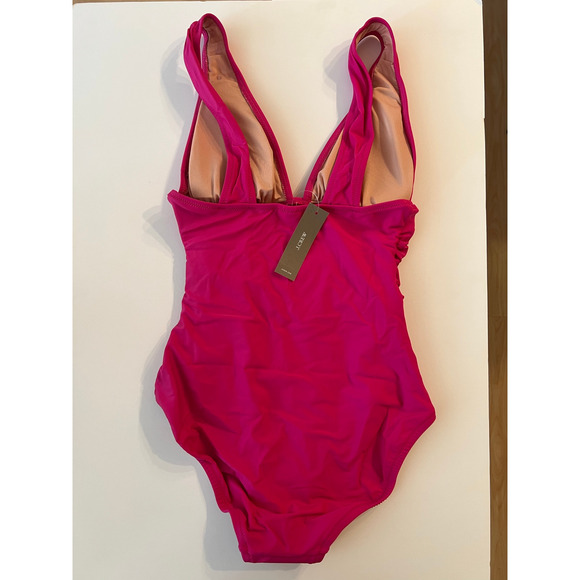 J. Crew Ruched V-Neck One-Piece Bathing Suit - Picture 4 of 8